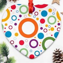 Wallpaper Circle Heart Ornament (two Sides)