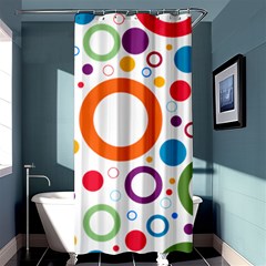 Wallpaper Circle Shower Curtain 36  X 72  (stall) 