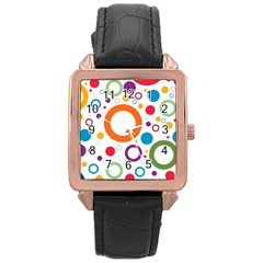 Wallpaper Circle Rose Gold Leather Watch  by HermanTelo