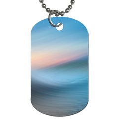 Wave Background Dog Tag (two Sides)