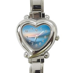 Wave Background Heart Italian Charm Watch