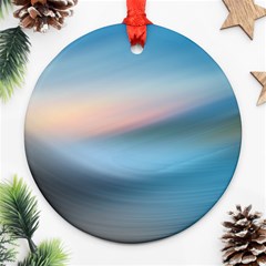 Wave Background Round Ornament (two Sides)