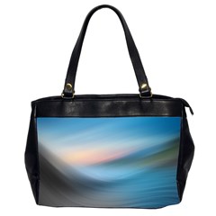 Wave Background Oversize Office Handbag (2 Sides) by HermanTelo