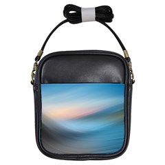 Wave Background Girls Sling Bag