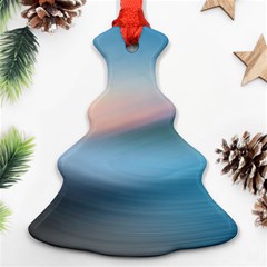 Wave Background Christmas Tree Ornament (two Sides)