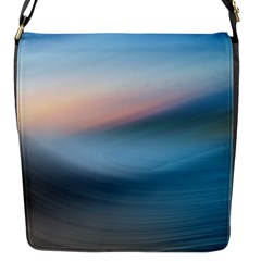 Wave Background Flap Closure Messenger Bag (s)