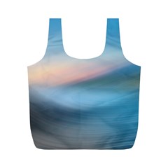 Wave Background Full Print Recycle Bag (m)