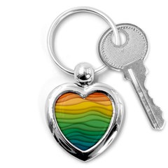 Waves Texture Key Chain (heart) by HermanTelo