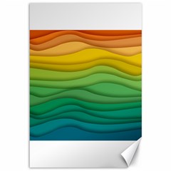 Waves Texture Canvas 12  X 18  by HermanTelo