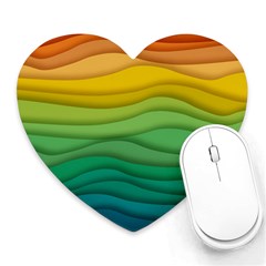 Waves Texture Heart Mousepads