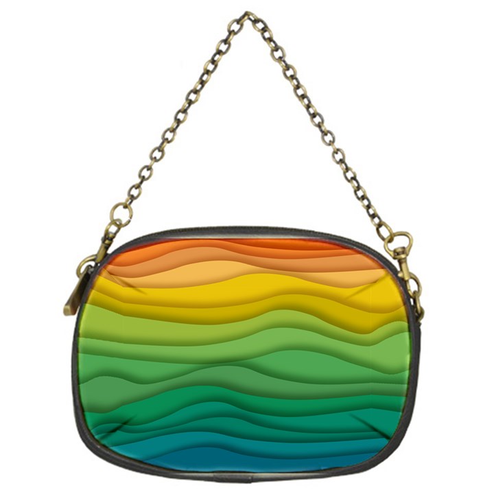 Waves Texture Chain Purse (One Side)