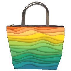 Waves Texture Bucket Bag