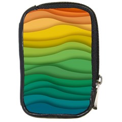 Waves Texture Compact Camera Leather Case