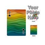 Waves Texture Playing Cards Double Sided (Mini) Front - Spade2