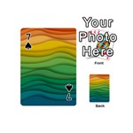 Waves Texture Playing Cards Double Sided (Mini) Front - Spade7