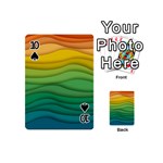 Waves Texture Playing Cards Double Sided (Mini) Front - Spade10