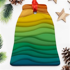 Waves Texture Bell Ornament (two Sides)