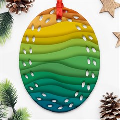 Waves Texture Ornament (oval Filigree)