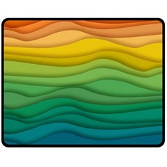 Waves Texture Double Sided Fleece Blanket (medium) 