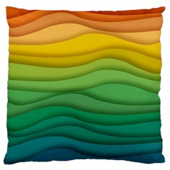 Waves Texture Standard Flano Cushion Case (two Sides) by HermanTelo