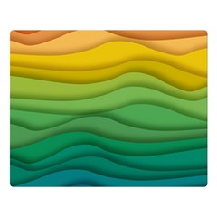 Waves Texture Double Sided Flano Blanket (large) 