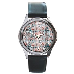 Asian Illustration Posters Collage Round Metal Watch by dflcprintsclothing