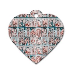 Asian Illustration Posters Collage Dog Tag Heart (one Side)