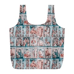 Asian Illustration Posters Collage Full Print Recycle Bag (l) by dflcprintsclothing