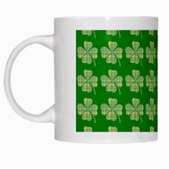 Plaid Shamrocks Clover White Mugs by Mariart