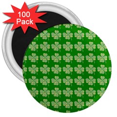 Plaid Shamrocks Clover 3  Magnets (100 Pack) by Mariart