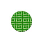 Plaid Shamrocks Clover Golf Ball Marker Front