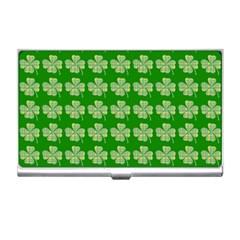 Plaid Shamrocks Clover Business Card Holder by Mariart