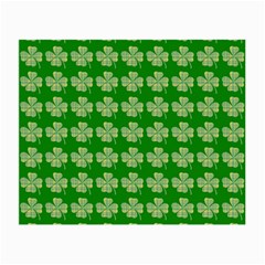 Plaid Shamrocks Clover Small Glasses Cloth (2 Sides) by Mariart