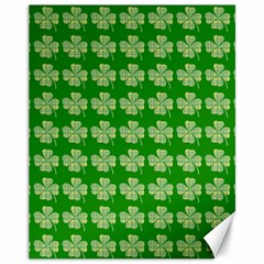 Plaid Shamrocks Clover Canvas 11  X 14 