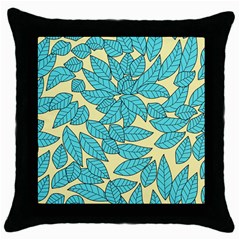 Leaves Dried Throw Pillow Case (black)