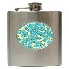 Leaves Dried Hip Flask (6 Oz) by Mariart