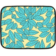 Leaves Dried Fleece Blanket (mini) by Mariart