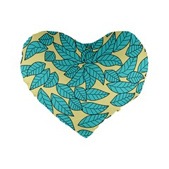 Leaves Dried Standard 16  Premium Heart Shape Cushions