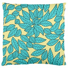 Leaves Dried Large Flano Cushion Case (one Side) by Mariart