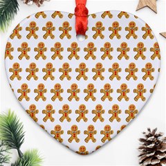 Gingerbread Men Heart Ornament (two Sides)