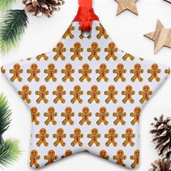 Gingerbread Men Star Ornament (two Sides)