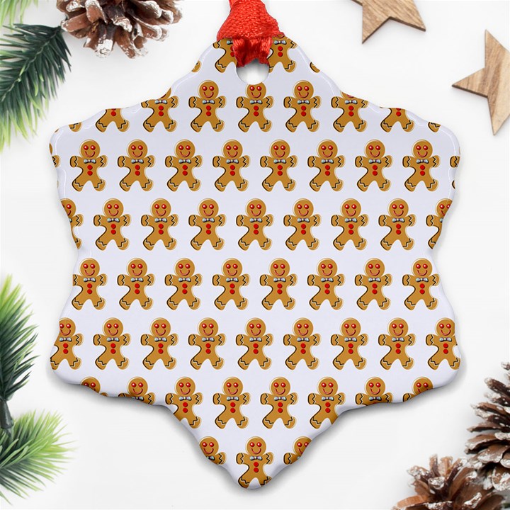 Gingerbread Men Snowflake Ornament (Two Sides)