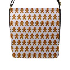 Gingerbread Men Flap Closure Messenger Bag (l) by Mariart