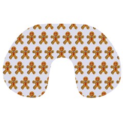 Gingerbread Men Travel Neck Pillow by Mariart