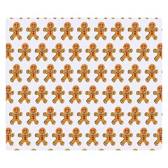 Gingerbread Men Double Sided Flano Blanket (small) 