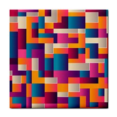 Abstract Geometry Blocks Tile Coasters