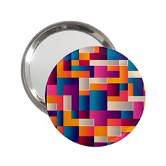 Abstract Geometry Blocks 2 25  Handbag Mirrors