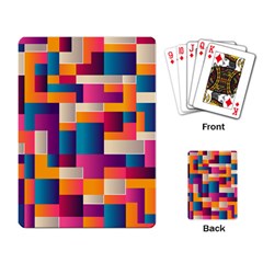 Abstract Geometry Blocks Playing Cards Single Design by Bajindul