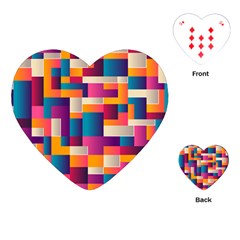 Abstract Geometry Blocks Playing Cards (heart) by Bajindul