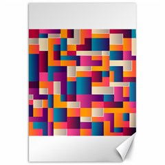 Abstract Geometry Blocks Canvas 20  X 30 